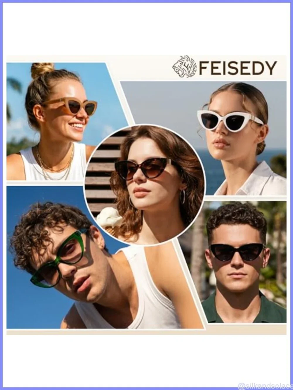 Polarized Cat Eye Sunglasses UV400 Retro Full-Frame Stylish